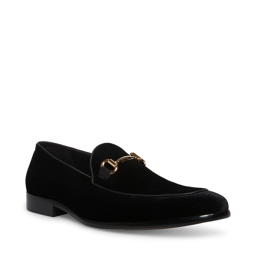 Loafers Steve Madden Diego-v Velvet Hombre Negras | ES RV4921